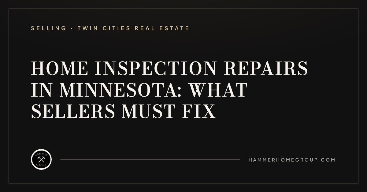 Home inspection report on a kitchen island in a Twin Cities home, illustrating home inspection repairs Minnesota sellers negotiate.