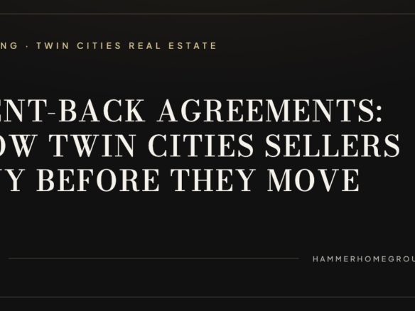 Moving boxes staged in a Twin Cities living room during a seller rent-back period after closing