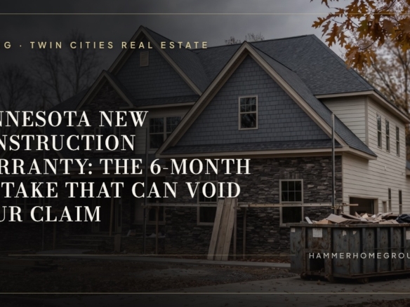 Framed new construction home exterior in a Minnesota subdivision, representing the Minnesota new construction warranty that covers the build